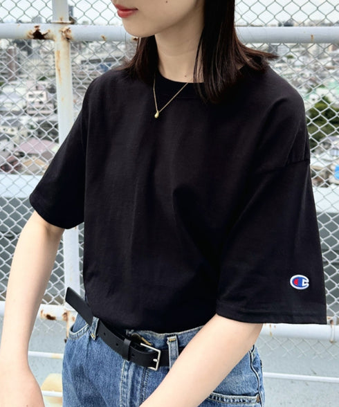 Champion Authentic T-SHIRTS チャンピオン サイズ展開多数 コットン 無地 1/2スリーブ 半袖 Tシャツ | 2191052 | ブラック