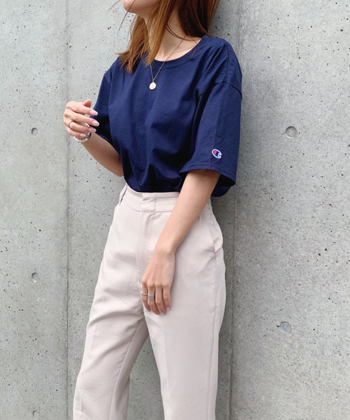 Champion Authentic T-SHIRTS チャンピオン サイズ展開多数 コットン 無地 1/2スリーブ 半袖 Tシャツ | 2191052 | ネイビー