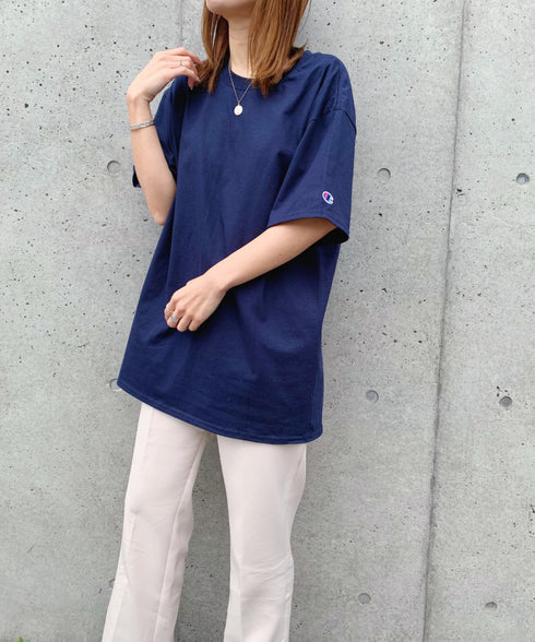 Champion Authentic T-SHIRTS チャンピオン サイズ展開多数 コットン 無地 1/2スリーブ 半袖 Tシャツ | 2191052 | ネイビー