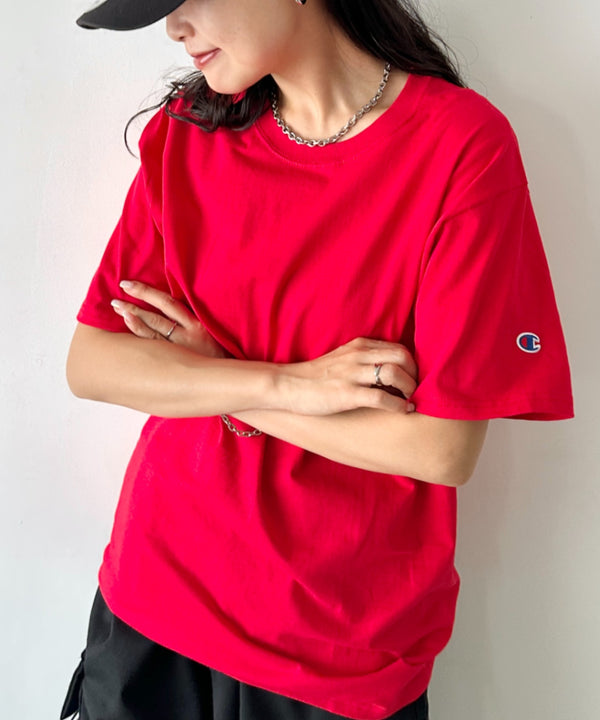 Champion Authentic T-SHIRTS チャンピオン サイズ展開多数 コットン 無地 1/2スリーブ 半袖 Tシャツ | 2191052 | レッド