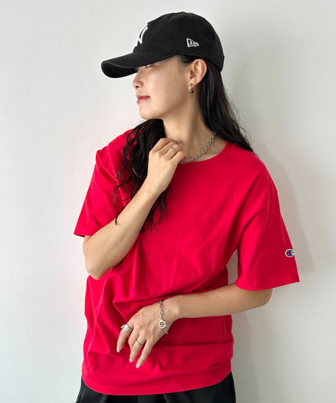Champion Authentic T-SHIRTS チャンピオン サイズ展開多数 コットン 無地 1/2スリーブ 半袖 Tシャツ | 2191052 | レッド