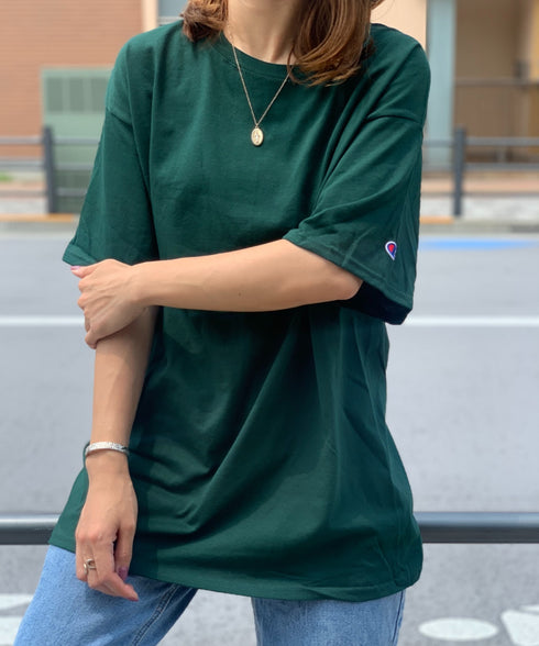 Champion Authentic T-SHIRTS チャンピオン サイズ展開多数 コットン 無地 1/2スリーブ 半袖 Tシャツ | 2191052 | ダークグリーン
