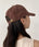 【newhattan】ニューハッタン 無地 ストーン ウォッシュド ツイル ローキャップ 帽子/STONE WASHED TWILL CAP | 4192001 | ダークブラウン