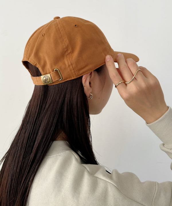 【newhattan】ニューハッタン 無地 ストーン ウォッシュド ツイル ローキャップ 帽子/STONE WASHED TWILL CAP | 4192001 | オレンジ系その他