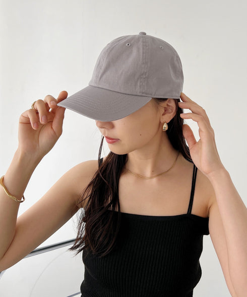 【newhattan】ニューハッタン 無地 ストーン ウォッシュド ツイル ローキャップ 帽子/STONE WASHED TWILL CAP | 4192001 | グレー