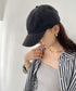 【newhattan】ニューハッタン 無地 ストーン ウォッシュド ツイル ローキャップ 帽子/STONE WASHED TWILL CAP | 4192001 | ダークブラック