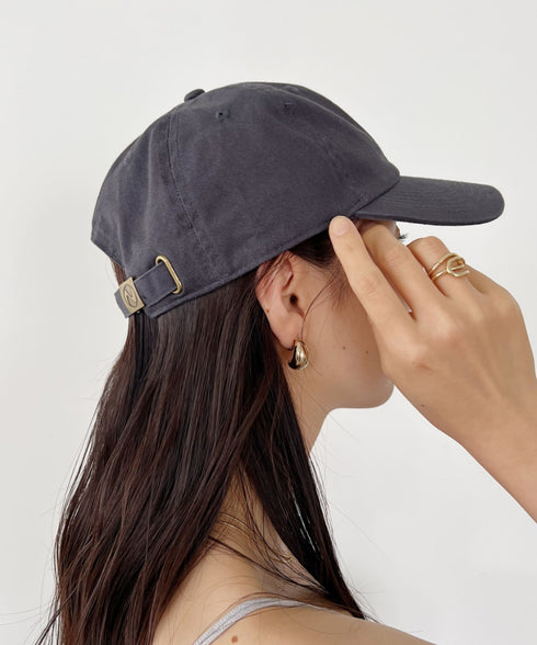 【newhattan】ニューハッタン 無地 ストーン ウォッシュド ツイル ローキャップ 帽子/STONE WASHED TWILL CAP | 4192001 | チャコールグレー