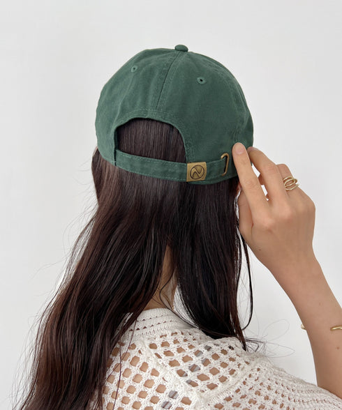 【newhattan】ニューハッタン 無地 ストーン ウォッシュド ツイル ローキャップ 帽子/STONE WASHED TWILL CAP | 4192001 | ダークグリーン