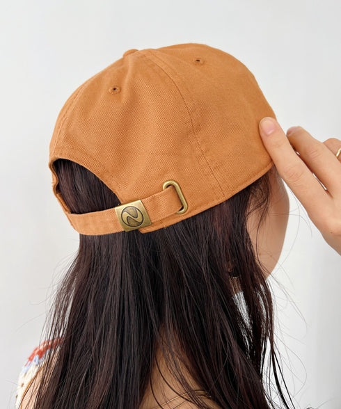 【newhattan】ニューハッタン 無地 ストーン ウォッシュド ツイル ローキャップ 帽子/STONE WASHED TWILL CAP | 4192001 | オレンジ系その他