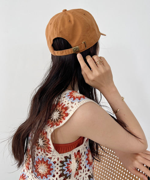 【newhattan】ニューハッタン 無地 ストーン ウォッシュド ツイル ローキャップ 帽子/STONE WASHED TWILL CAP | 4192001 | オレンジ系その他