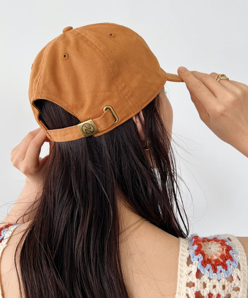 【newhattan】ニューハッタン 無地 ストーン ウォッシュド ツイル ローキャップ 帽子/STONE WASHED TWILL CAP | 4192001 | オレンジ系その他