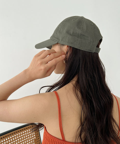 【newhattan】ニューハッタン 無地 ストーン ウォッシュド ツイル ローキャップ 帽子/STONE WASHED TWILL CAP | 4192001 | オリーブ