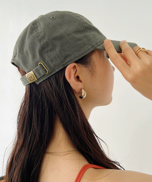 【newhattan】ニューハッタン 無地 ストーン ウォッシュド ツイル ローキャップ 帽子/STONE WASHED TWILL CAP | 4192001 | オリーブ