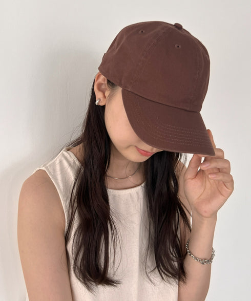 【newhattan】ニューハッタン 無地 ストーン ウォッシュド ツイル ローキャップ 帽子/STONE WASHED TWILL CAP | 4192001 | ダークブラウン