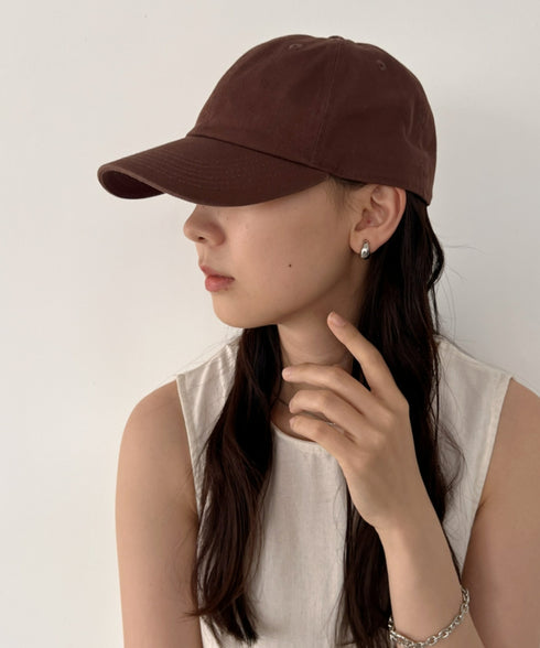 【newhattan】ニューハッタン 無地 ストーン ウォッシュド ツイル ローキャップ 帽子/STONE WASHED TWILL CAP | 4192001 | ダークブラウン