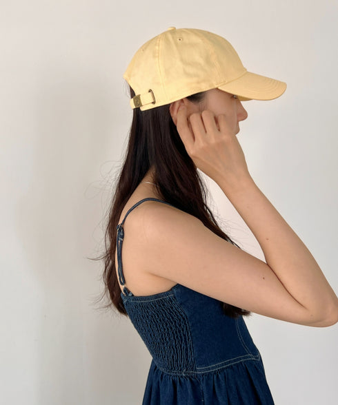 【newhattan】ニューハッタン 無地 ストーン ウォッシュド ツイル ローキャップ 帽子/STONE WASHED TWILL CAP | 4192001 | ライトイエロー