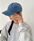 【newhattan】ニューハッタン 無地 ストーン ウォッシュド ツイル ローキャップ 帽子/STONE WASHED TWILL CAP | 4192001 | ライトインディゴブルー