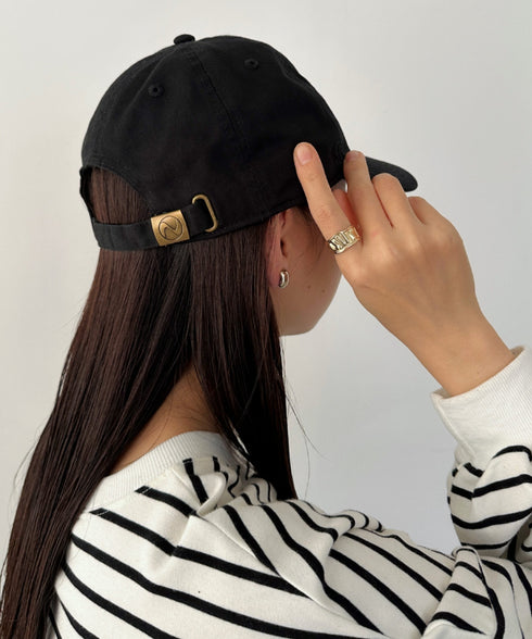 【newhattan】ニューハッタン 無地 ストーン ウォッシュド ツイル ローキャップ 帽子/STONE WASHED TWILL CAP | 4192001 | ブラック