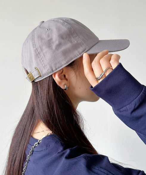 【newhattan】ニューハッタン 無地 ストーン ウォッシュド ツイル ローキャップ 帽子/STONE WASHED TWILL CAP | 4192001 | グレー