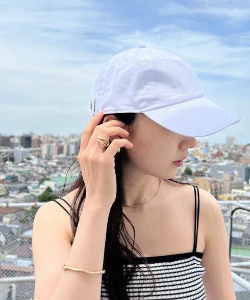 【newhattan】ニューハッタン 無地 ストーン ウォッシュド ツイル ローキャップ 帽子/STONE WASHED TWILL CAP | 4192001 | ホワイト