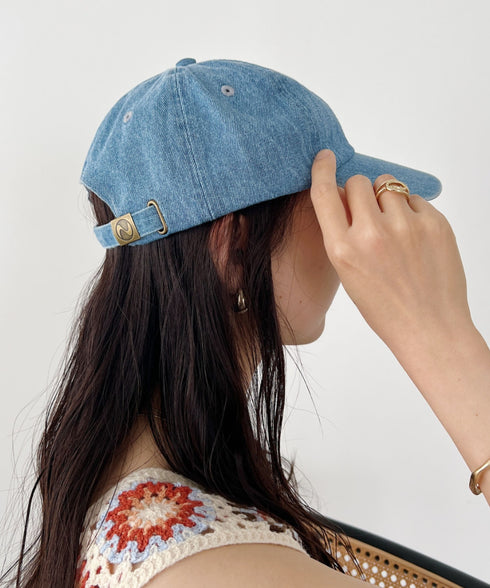 【newhattan】ニューハッタン 無地 ストーン ウォッシュド ツイル ローキャップ 帽子/STONE WASHED TWILL CAP | 4192001 | ライトインディゴブルー