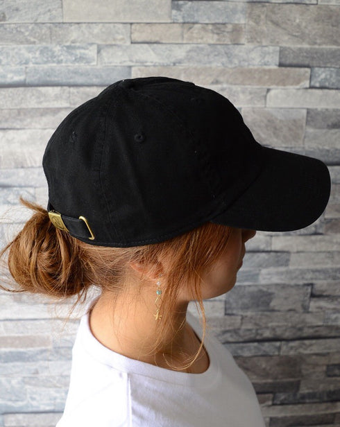 【newhattan】ニューハッタン 無地 ストーン ウォッシュド ツイル ローキャップ 帽子/STONE WASHED TWILL CAP | 4192001 | ブラック