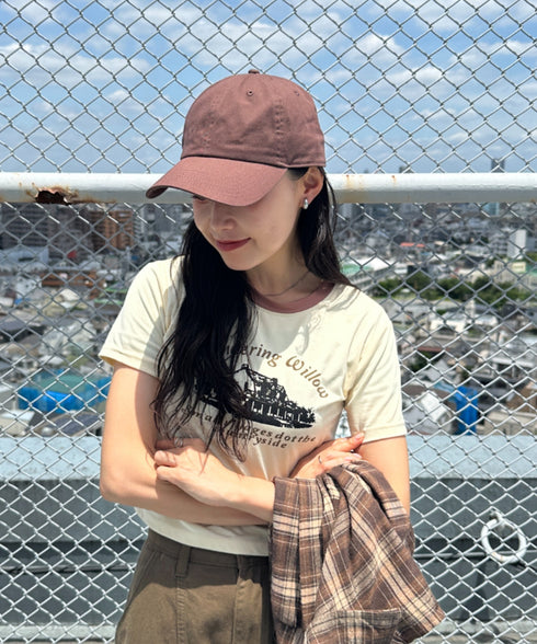 【newhattan】ニューハッタン 無地 ストーン ウォッシュド ツイル ローキャップ 帽子/STONE WASHED TWILL CAP | 4192001 | ダークブラウン
