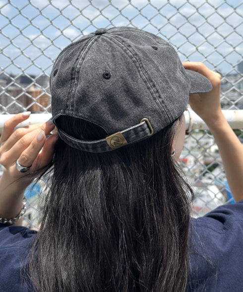 【newhattan】ニューハッタン 無地 ストーン ウォッシュド ツイル ローキャップ 帽子/STONE WASHED TWILL CAP | 4192001 | ライトブラック