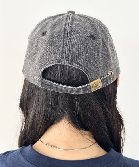 【newhattan】ニューハッタン 無地 ストーン ウォッシュド ツイル ローキャップ 帽子/STONE WASHED TWILL CAP | 4192001 | ライトブラック
