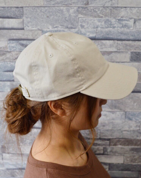 【newhattan】ニューハッタン 無地 ストーン ウォッシュド ツイル ローキャップ 帽子/STONE WASHED TWILL CAP | 4192001 | ライトベージュ