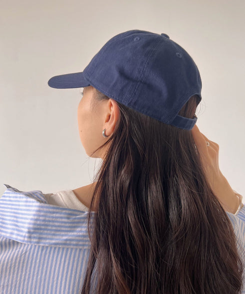 【newhattan】ニューハッタン 無地 ストーン ウォッシュド ツイル ローキャップ 帽子/STONE WASHED TWILL CAP | 4192001 | ネイビー