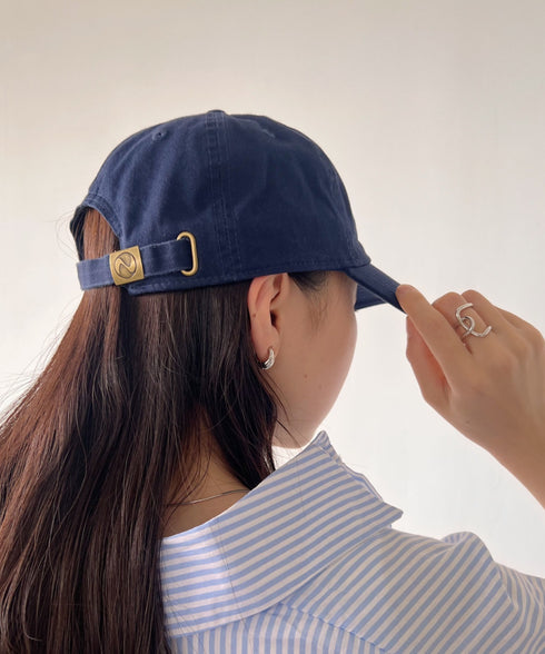 【newhattan】ニューハッタン 無地 ストーン ウォッシュド ツイル ローキャップ 帽子/STONE WASHED TWILL CAP | 4192001 | ネイビー