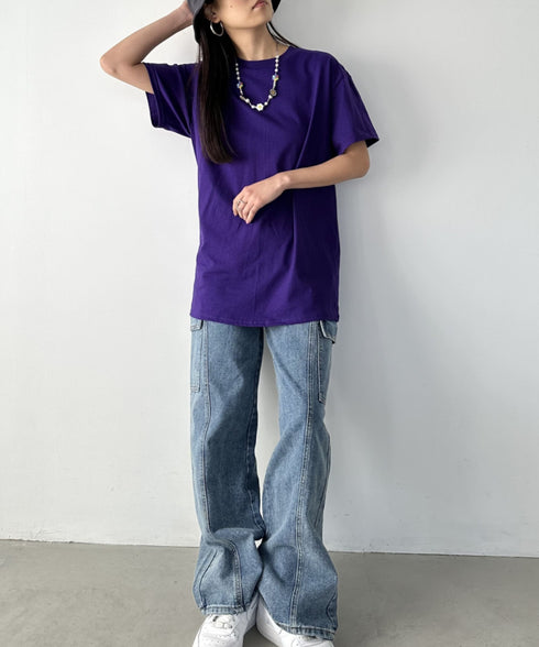 【GILDAN】ギルダン/ 色・サイズ展開豊富 半袖無地 クルーネック Tシャツ ウルトラコットン100% 6.0oz ベーシック無地カットソー ビッグサイズ 5部袖 1/2スリーブ | 2192032 | パープル