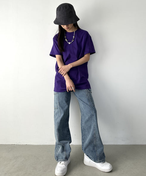 【GILDAN】ギルダン/ 色・サイズ展開豊富 半袖無地 クルーネック Tシャツ ウルトラコットン100% 6.0oz ベーシック無地カットソー ビッグサイズ 5部袖 1/2スリーブ | 2192032 | パープル