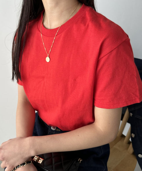 【GILDAN】ギルダン/ 色・サイズ展開豊富 半袖無地 クルーネック Tシャツ ウルトラコットン100% 6.0oz ベーシック無地カットソー ビッグサイズ 5部袖 1/2スリーブ | 2192032 | レッド