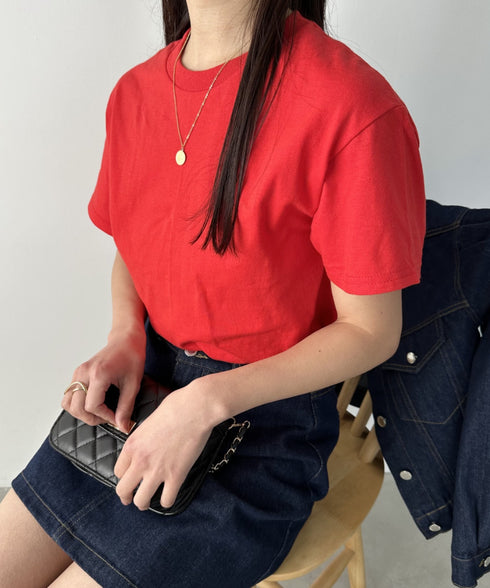 【GILDAN】ギルダン/ 色・サイズ展開豊富 半袖無地 クルーネック Tシャツ ウルトラコットン100% 6.0oz ベーシック無地カットソー ビッグサイズ 5部袖 1/2スリーブ | 2192032 | レッド