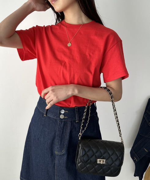 【GILDAN】ギルダン/ 色・サイズ展開豊富 半袖無地 クルーネック Tシャツ ウルトラコットン100% 6.0oz ベーシック無地カットソー ビッグサイズ 5部袖 1/2スリーブ | 2192032 | レッド