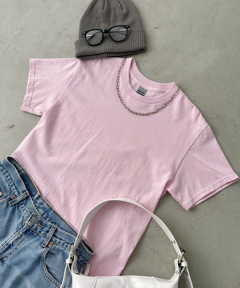 【GILDAN】ギルダン/ 色・サイズ展開豊富 半袖無地 クルーネック Tシャツ ウルトラコットン100% 6.0oz ベーシック無地カットソー ビッグサイズ 5部袖 1/2スリーブ | 2192032 | ライトピンク