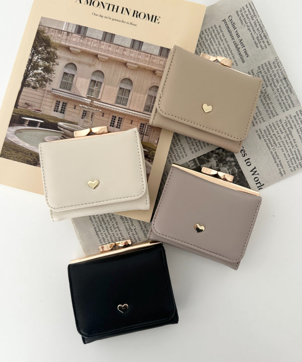 ハート ミニウォレット/ミニ財布 | 6191003 | グレイッシュベージュ