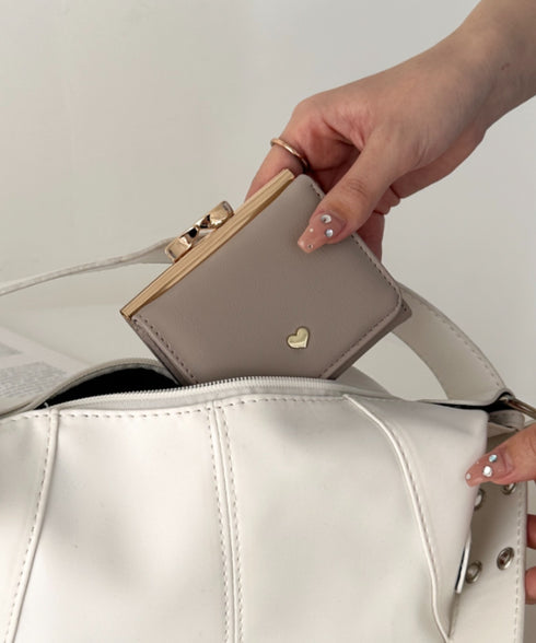ハート ミニウォレット/ミニ財布 | 6191003 | グレイッシュベージュ