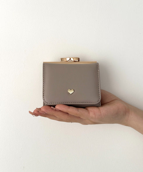 ハート ミニウォレット/ミニ財布 | 6191003 | グレイッシュベージュ