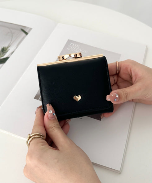 ハート ミニウォレット/ミニ財布 | 6191003 | ブラック