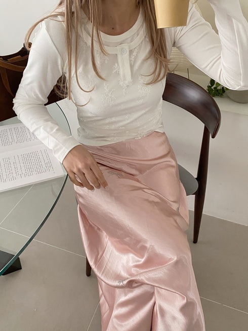 リボンラメサテンスカート | SL2251612 | ピンク