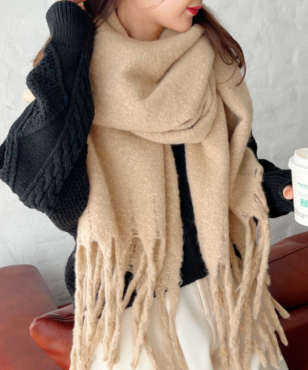 ボリュームフリンジマフラー | 4193001 | ベージュ