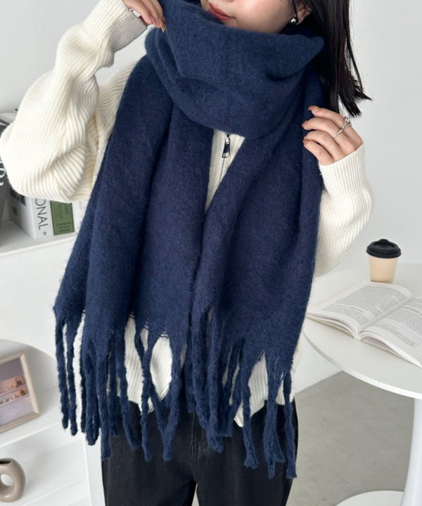 ボリュームフリンジマフラー | 4193001 | ネイビー