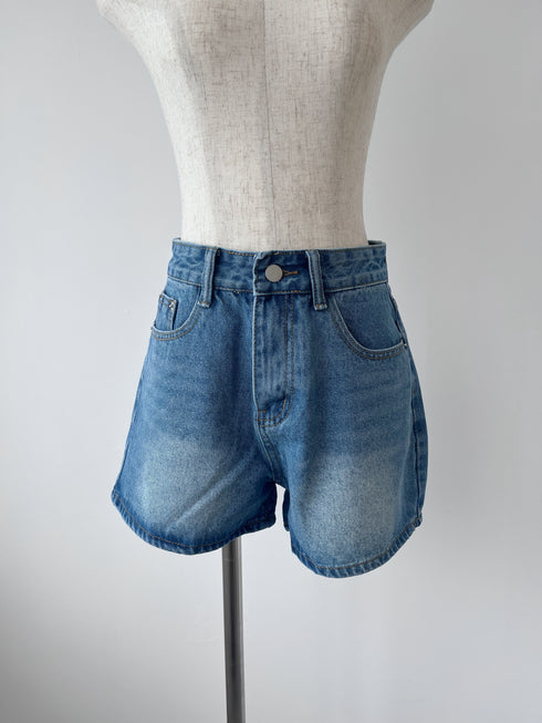 リボンデニムショートパンツ | RN2242016 | ブルー