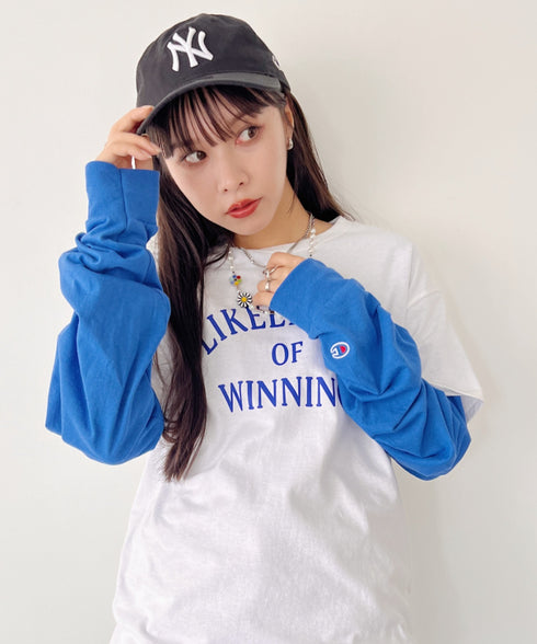 Champion Authentic LONGSLEEVE T-SHIRTS チャンピオン ベーシック ロンT ワンポイント オーバーサイズ サイズ展開多数 5.2オンス L/S 長袖Tシャツ/CC8C | 2193058 | ロイヤルブルー