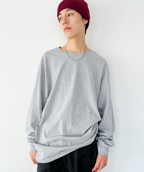 Champion Authentic LONGSLEEVE T-SHIRTS チャンピオン ベーシック ロンT ワンポイント オーバーサイズ サイズ展開多数 5.2オンス L/S 長袖Tシャツ/CC8C | 2193058 | 杢グレー