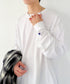 Champion Authentic LONGSLEEVE T-SHIRTS チャンピオン ベーシック ロンT ワンポイント オーバーサイズ サイズ展開多数 5.2オンス L/S 長袖Tシャツ/CC8C | 2193058 | ホワイト