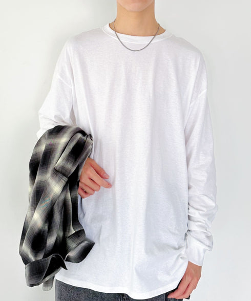 Champion Authentic LONGSLEEVE T-SHIRTS チャンピオン ベーシック ロンT ワンポイント オーバーサイズ サイズ展開多数 5.2オンス L/S 長袖Tシャツ/CC8C | 2193058 | ホワイト